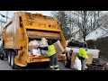 Fast Garbage Truck vs Heavy Christmas Trash Bulk Town of Huntington Part 2