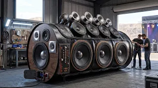 Building a GIANT JBL Speaker from an Oil Drum. Neighborhood Shaking Bass!