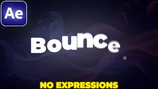 BOUNCE TEXT Animation in After Effects NO EXPRESSIONS