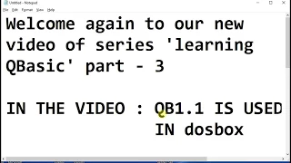 Learning Qbasic Hindi Part-3 Basic Looping