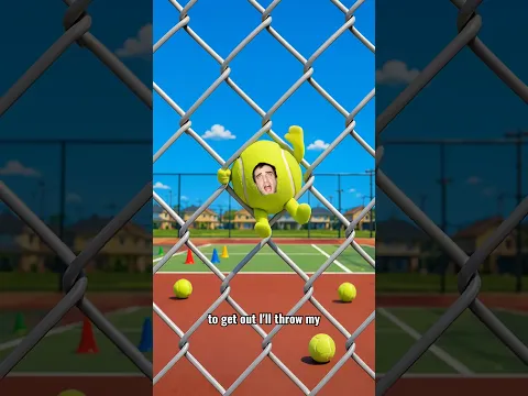 When The Tennis Ball Gets Stuck In The Fence 🤣 #shorts #relatable