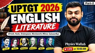 UP TGT English Literature Class | English Literature For UP TGT 2026 | TGT English By Sharad Sir #2