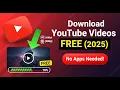 Download Lagu How to Download YouTube video | Without Apps – 100% Free
