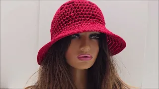 Easy Crochet Wide Brim Sun Hat Tutorial - Perfect Dream