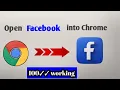 How to Open Facebook in chrome browser open fb page in chrome open fb account in Chrome browser