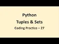 Coding Practice 27 Tuples Sets Python NxtWave CCBP
