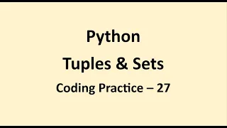 Coding Practice 27 Tuples Sets Python NxtWave CCBP