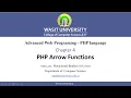 37 PHP Arrow Functions