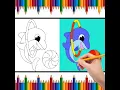 Coloring a cute Dolphin