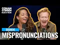 Sona Mocks Conan For Mispronouncing Common Words Conan O Brien Needs A Friend