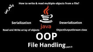 JAVA - File Handling Serialization and Deserialization Read Write multiple objects