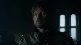ser brienne of tarth defends jamie lannister game of thrones season 8 episode 2