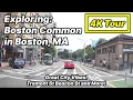Boston Common Boston MA Tremont Street Beacon Street Charles Street Dashcam Tour 4k