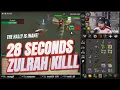 28 SECOND ZULRAH KILL - CLOSE TO WR WITH HALBERD