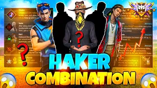 BR RANK NEW HAKER 🔥😱😱 COMBO | br rank best character combination | best character skill for br rank