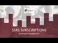 SSRS Subscriptions and Email - Microsoft Dynamics GP