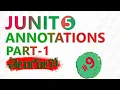 JUNIT 5 ANNOTATIONS PART-1