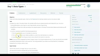 Hackerrank 30 days of code Java 8 Solution Day 1 Data Types