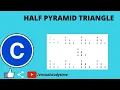HALF PYRAMID PATTERN TRIANGLE TUTORIAL 1