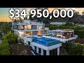 Touring a 34 950 000 BEVERLY HILLS Modern MEGA MANSION