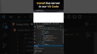 Install Live Server in Visual Studio Code 2025