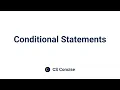 8 Conditional Statements Programming Fundamentals