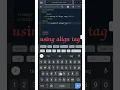 using of align tag in html text on right side