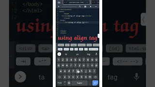 using of align tag in html text on right side