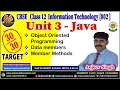 Object-oriented Programming Java OOPs Class 12 Information Technology 802 Unit 3 Java