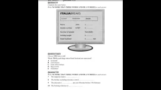 IELTS book 19 listening test 1 ITALIA BREAKS Italia Breaks  Cambridge book 19 listening test