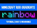 How to Write Minecraft Rainbow Text RGB Gradient Chat Nicknames Tutorial