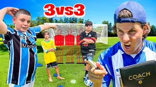 JUGAMOS UN PARTIDO 3 VS 3 EN EL ENTRENAMIENTO CON LOS VECINOS