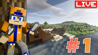 តោះលេង​ Minecraft Survival Island #1