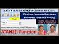 ATAN2 FUNCTION ATAN2 FUNCTION IN EXCEL Math Trig Functions EXCEL HOW TO USE ATAN2 IN EXCEL