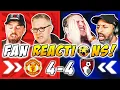 Lagu Man United Fans GUTTED 🤣 Reactions to Man United 4-4 Bournemouth | Premier League Fan Reactions