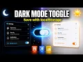 Dark Mode Toggle with Local Storage HTML CSS JavaScript Silent Coding