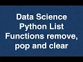 24 Data Science Python List Functions remove pop Online Training Download app from below link