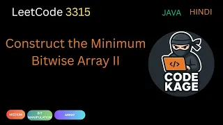 LeetCode 3315 Construct the Minimum Bitwise Array II Bit Manipulation