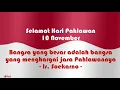 Download Lagu Video Ucapan Selamat Hari Pahlawan 10 November #HARIPAHLAWAN #10November