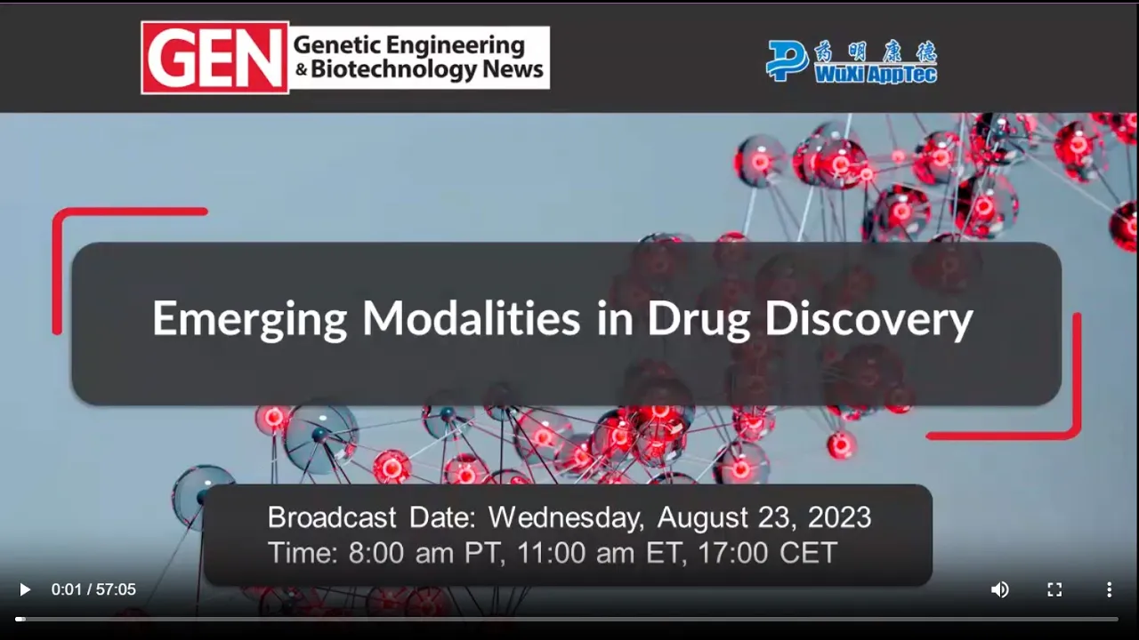 Emerging Modalities in Drug Discovery - Dr. Tao Guo
