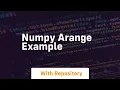 numpy arange example