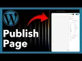 How To Publish Page In WordPress