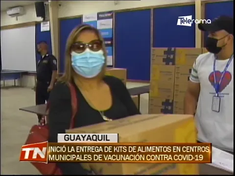 Inició la entrega de kits de alimentos en centros municipales de vacunación contra covid-19