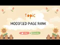 Modified Page Rank Numerical Large Scale Data Analytics Big Data Web Data Analytics