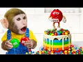 Download Lagu Buat kue pelangi dengan YoYo Monkey dan bebek dengan permen M\u0026M warna-warni