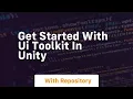 Get started with ui toolkit in unity
