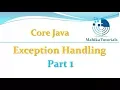 Core Java 64 - Exception Handling