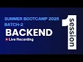 Backend Session 1