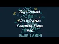 Lecture 40 Classification Learning Steps