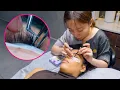 ASMR Lash Extensions Consultation Application Close Up Before After Cat Eye Results